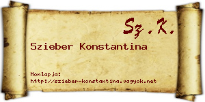 Szieber Konstantina névjegykártya